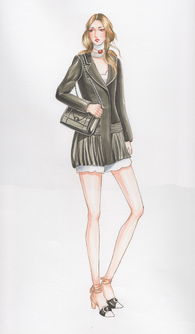 時裝插畫中的紡織品藝術 從筆觸到布料的視覺交響